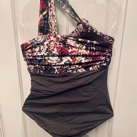 Anne Cole signature one shoulder swim suit new - no tags size 8 - Picture 3 of 4